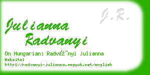 julianna radvanyi business card